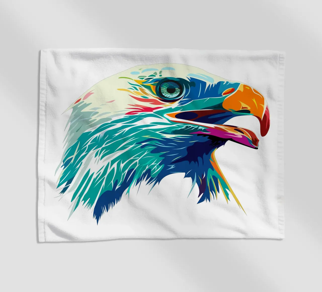 Blue Eagle beach towel by Unique Urban Life