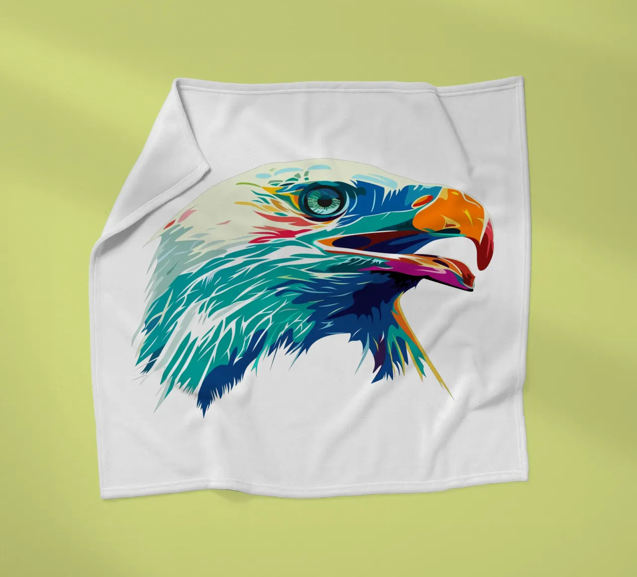 Blauwe Adelaar fleecedeken van Unique Urban Life