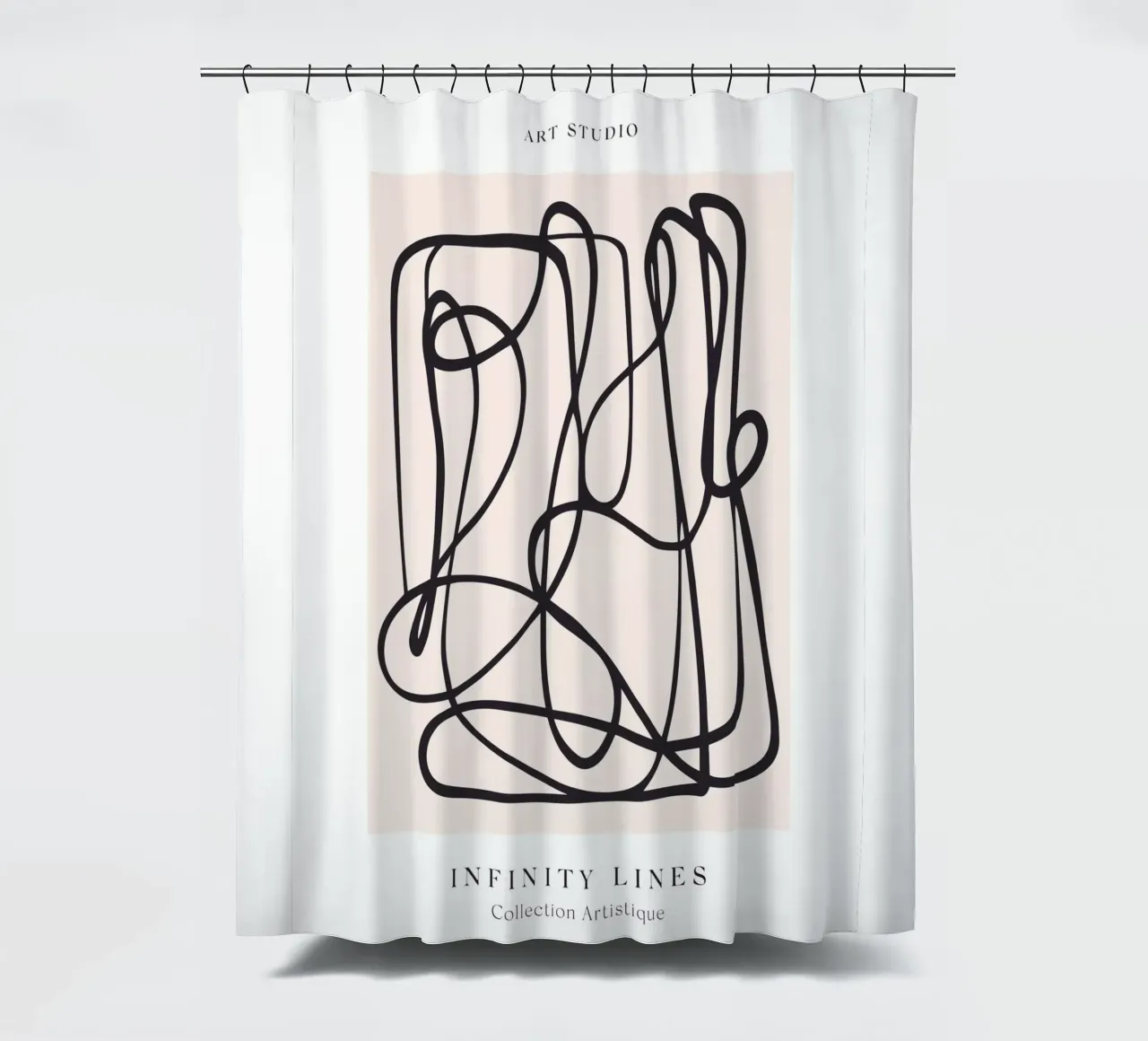 Modern abstract ontwerp douchegordijn van Whole©