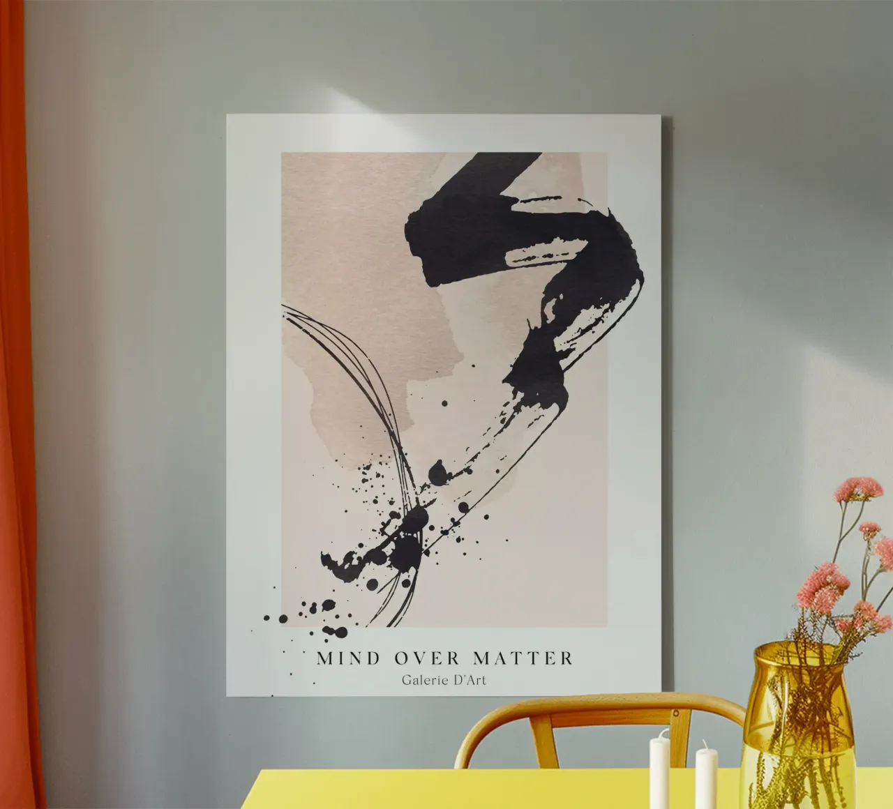 Abstrakte Kunst – Dynamische Pinselstriche Leinwand von Whole©