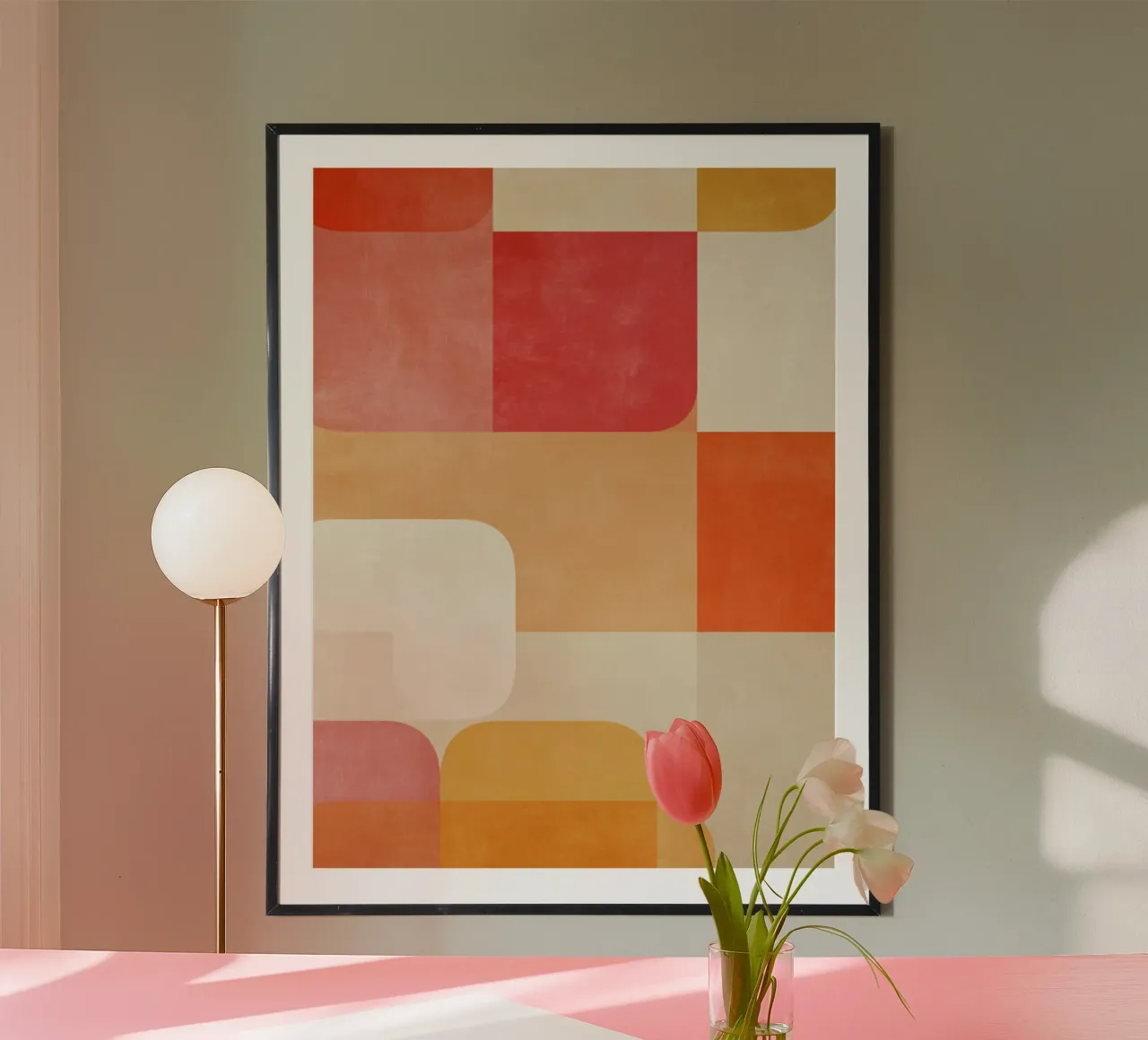 Warm Intersections poster da Geometrica