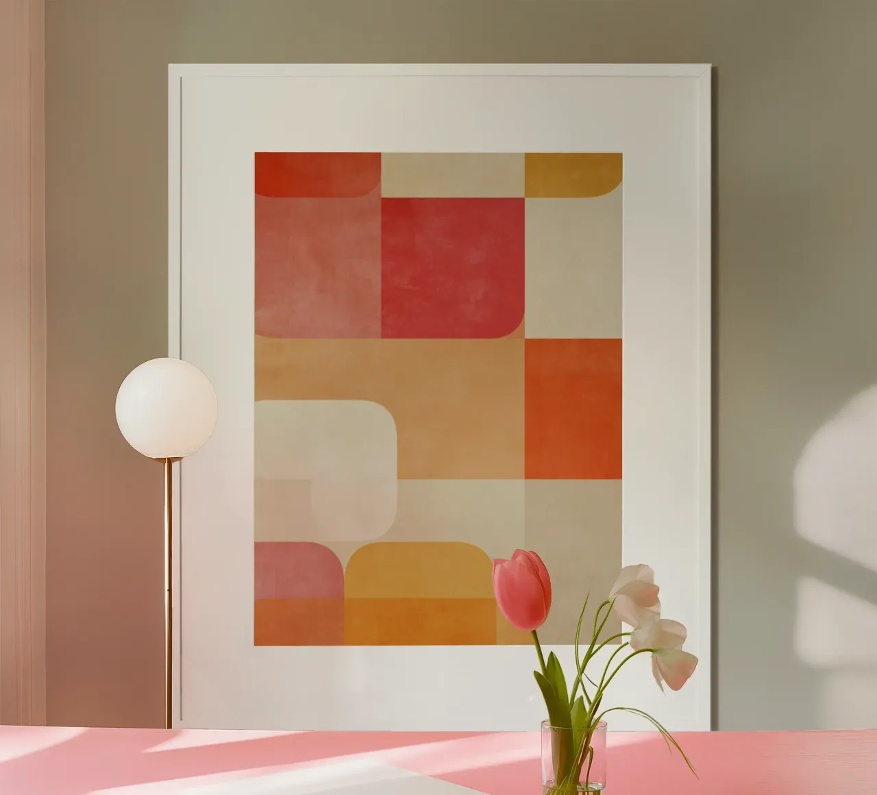 Warm Intersections poster da Geometrica