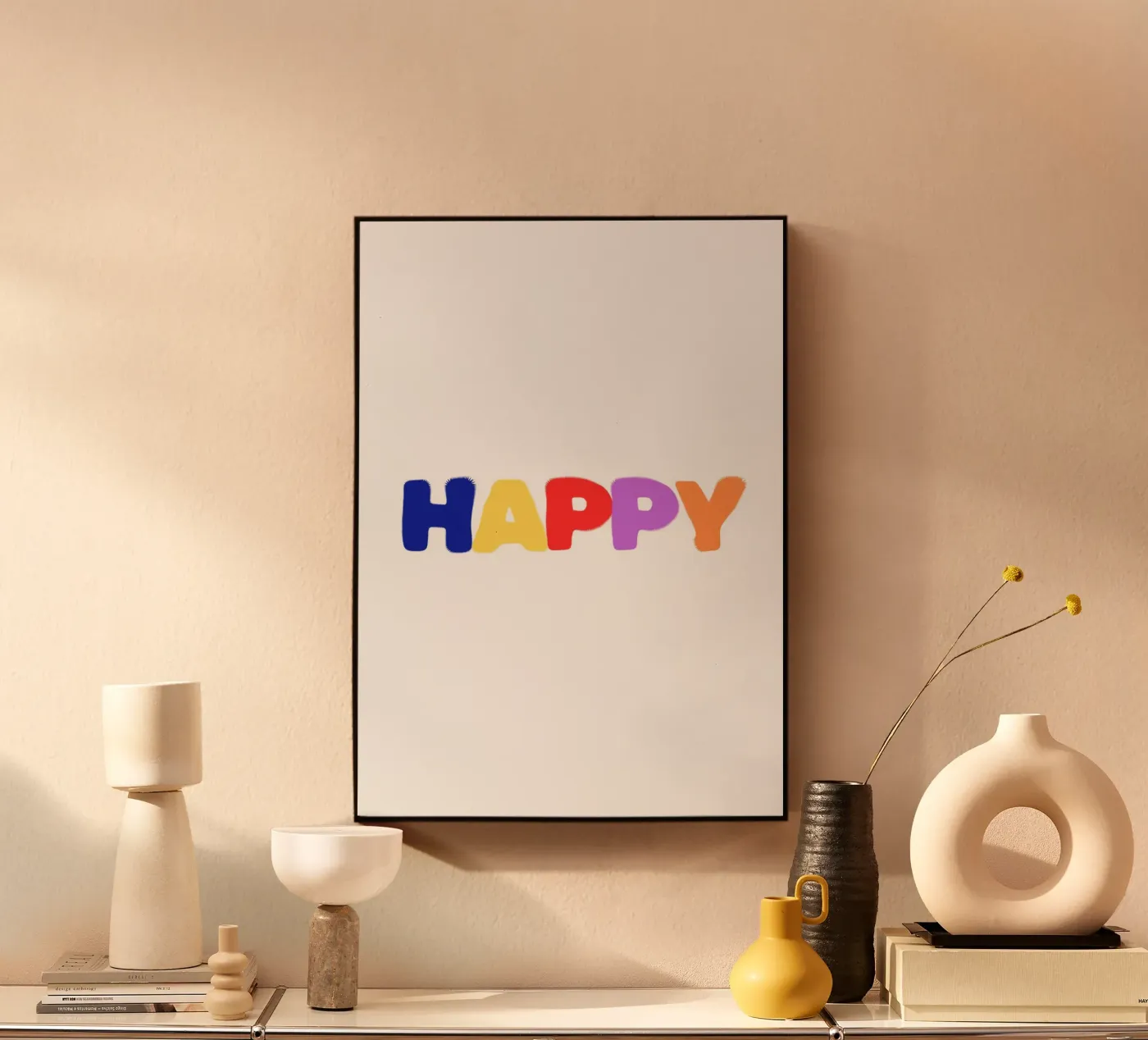 Happy acrylic glass by Tabea Jule
