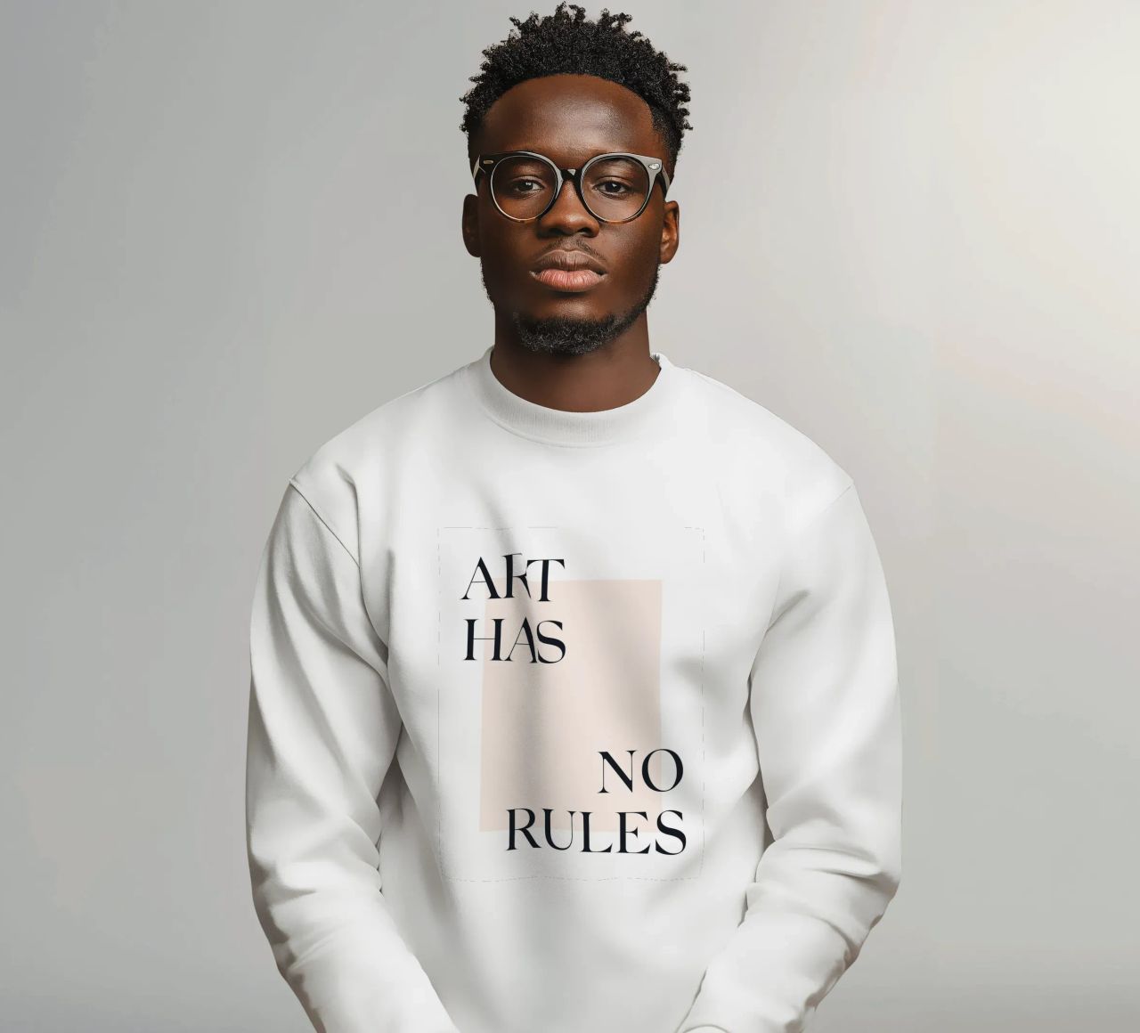 L'arte non ha regole - Design tipografico minimalista felpa da Whole©