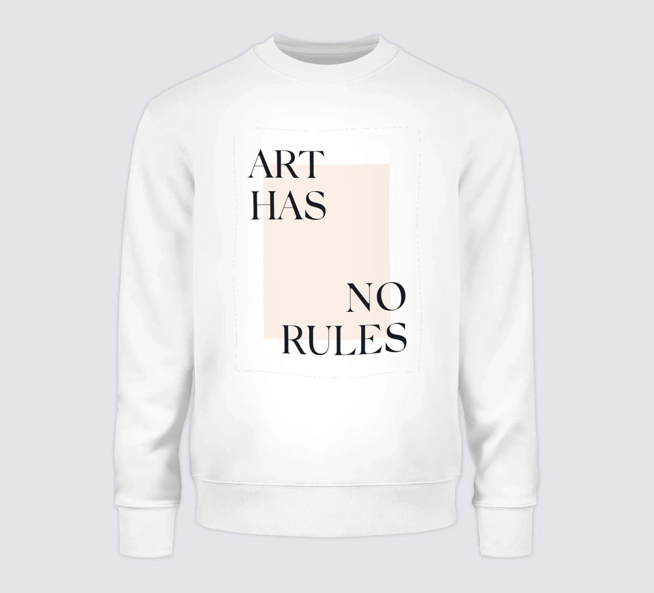 L'arte non ha regole - Design tipografico minimalista felpa da Whole©