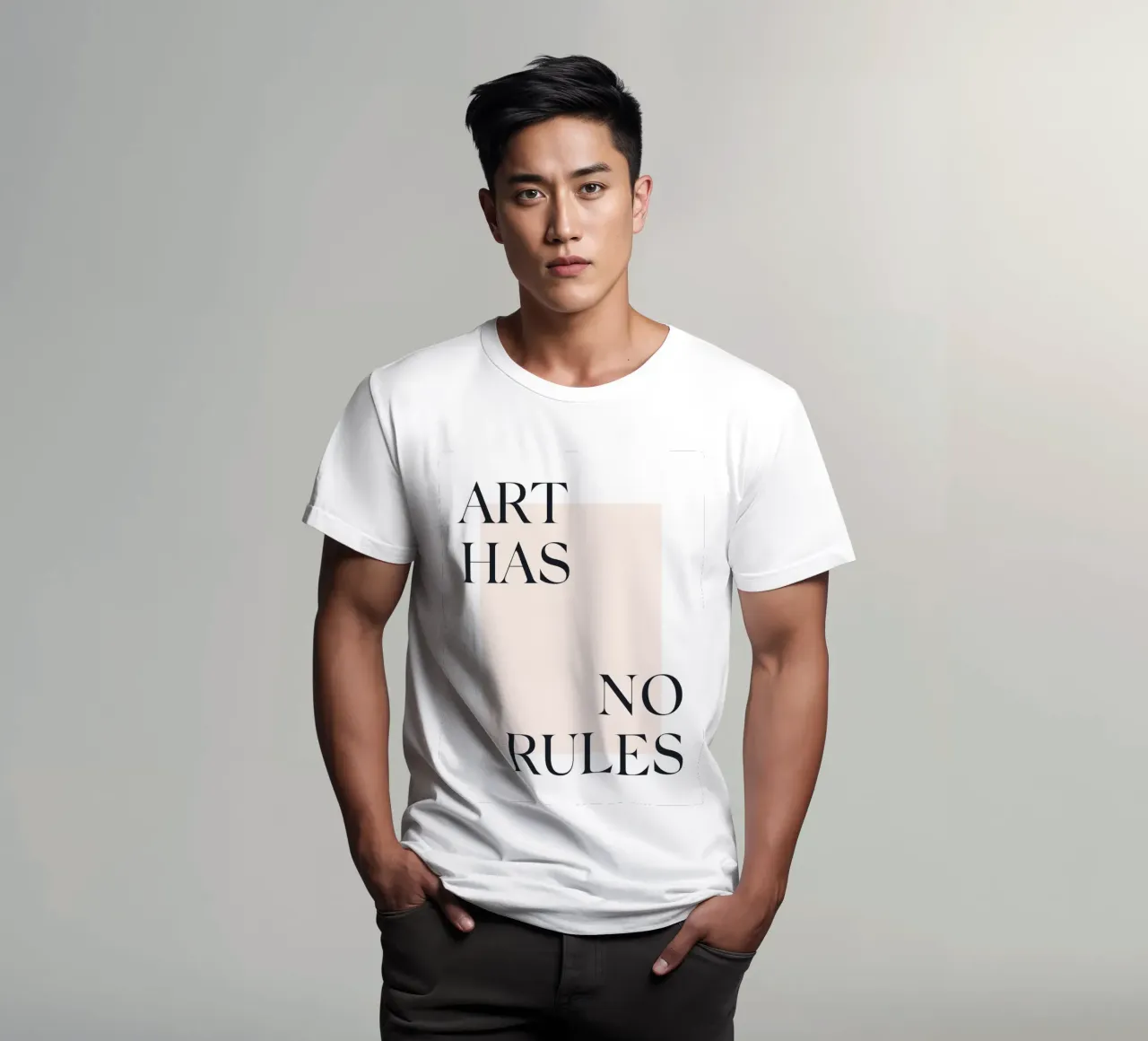 Art Has No Rules - Minimalist typography design t-shirt by Whole©