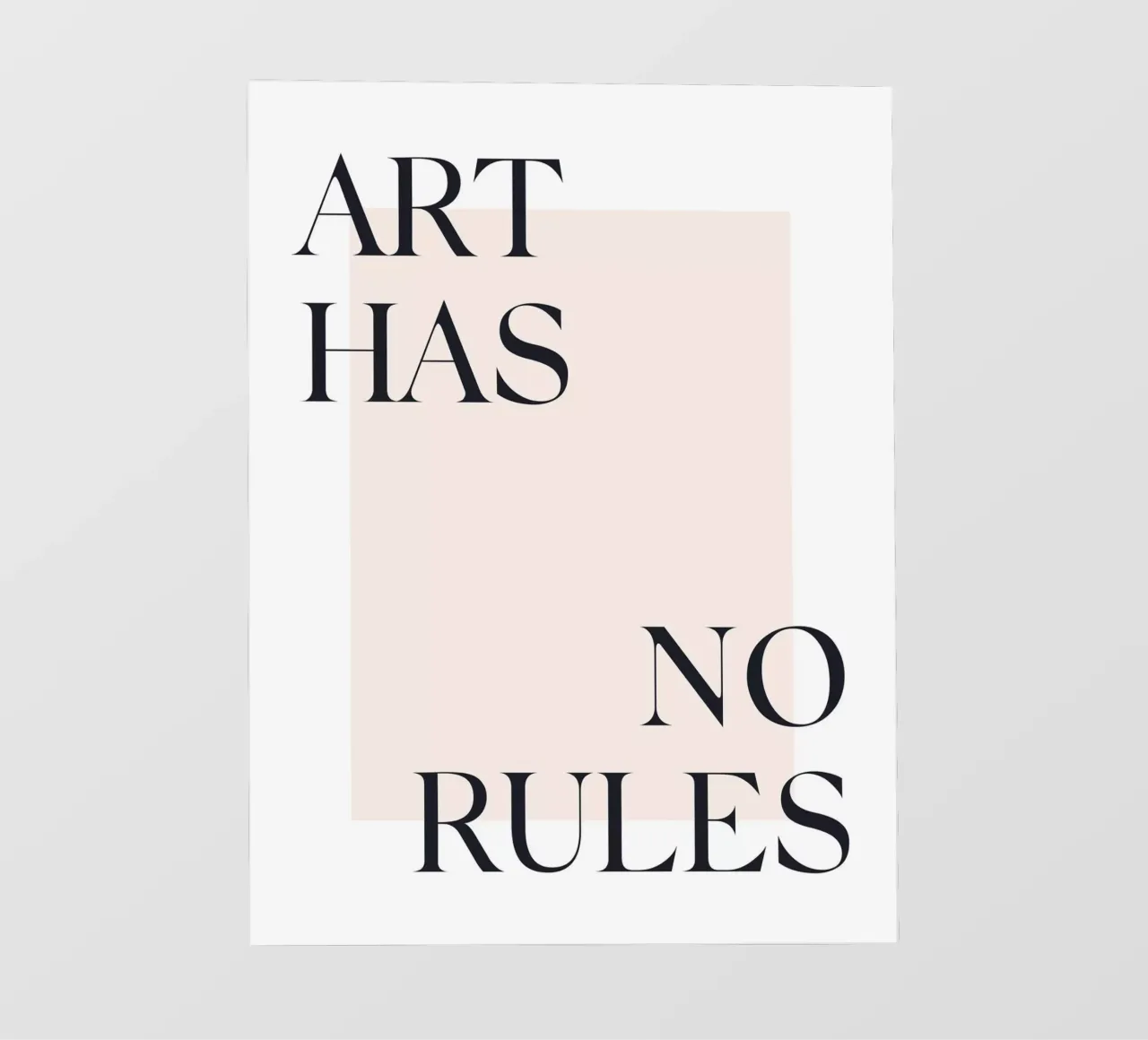 L'arte non ha regole - Design tipografico minimalista telo in pvc da Whole©