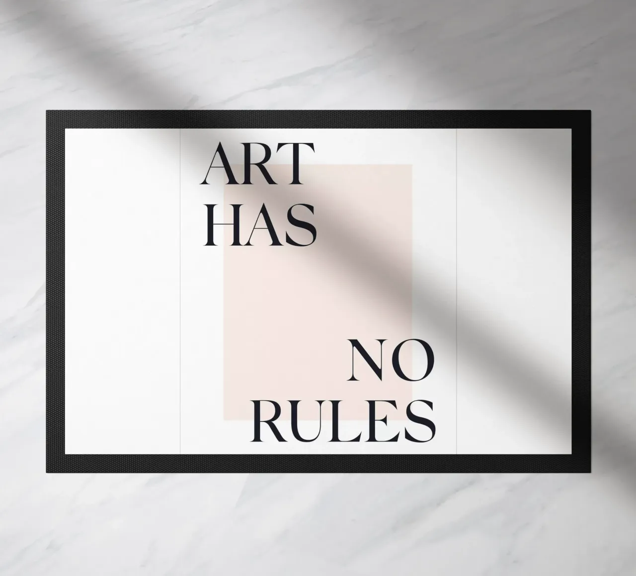 Art Has No Rules - Minimalist typography design doormat by Whole©