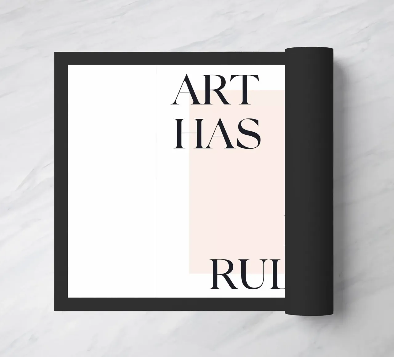 Art Has No Rules - Minimalist typography design doormat by Whole©