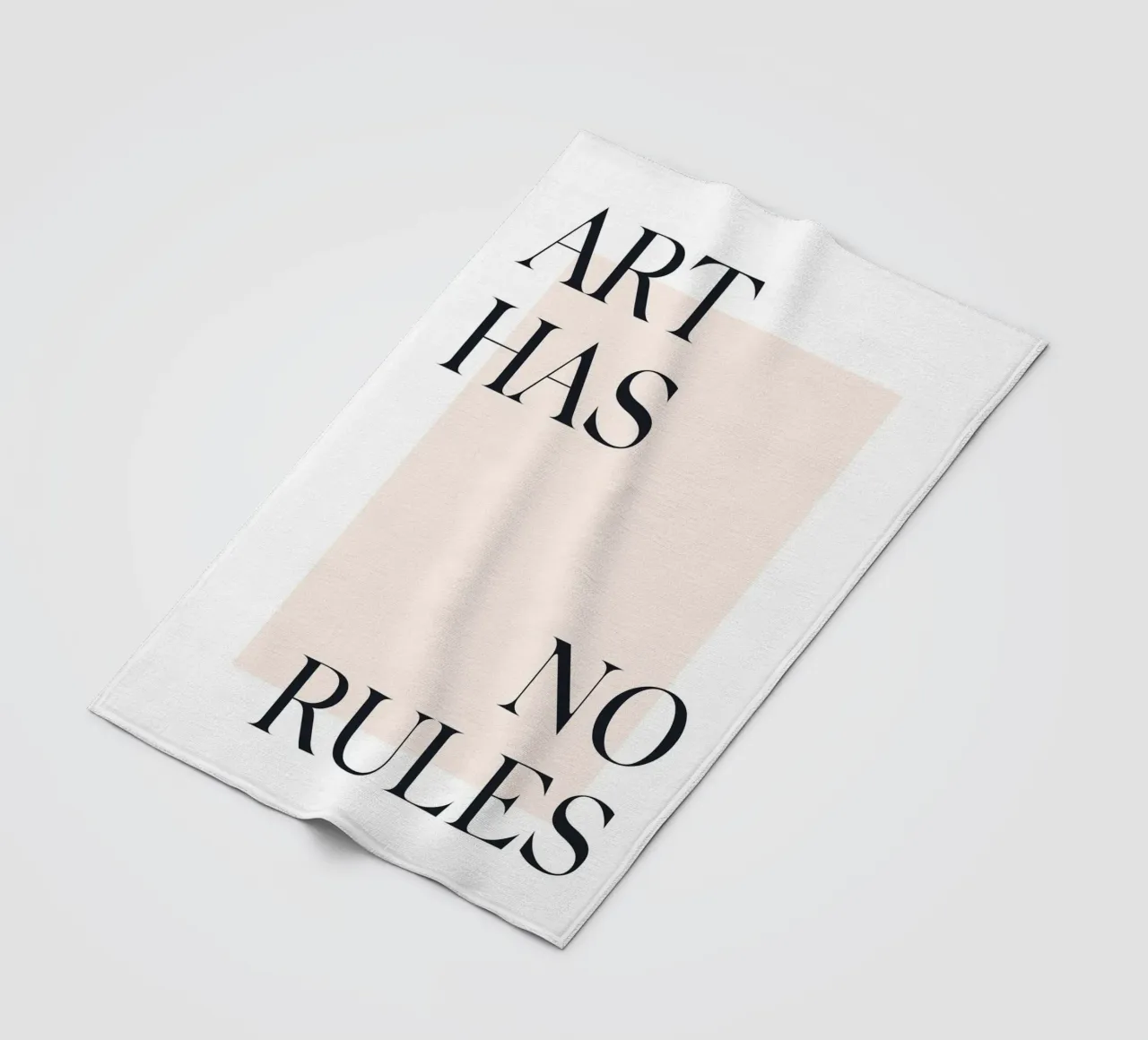 Art Has No Rules - Minimalist typography design fleece blanket by Whole©