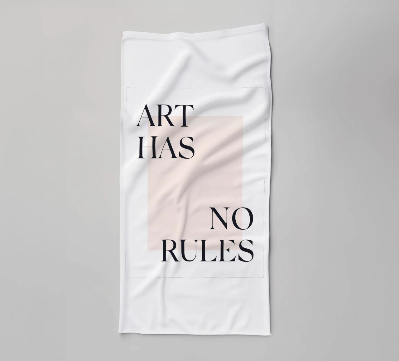 Art Has No Rules - Minimalist typography design towel by Whole©
