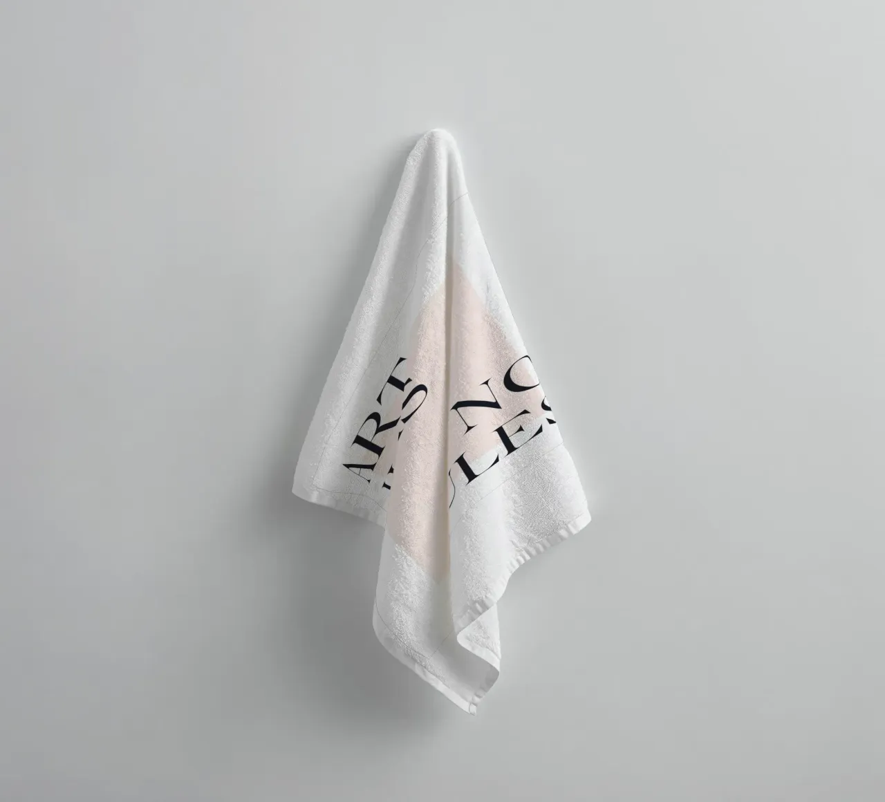 Art Has No Rules – Minimalistisches Typografie-Design Handtuch von Whole©