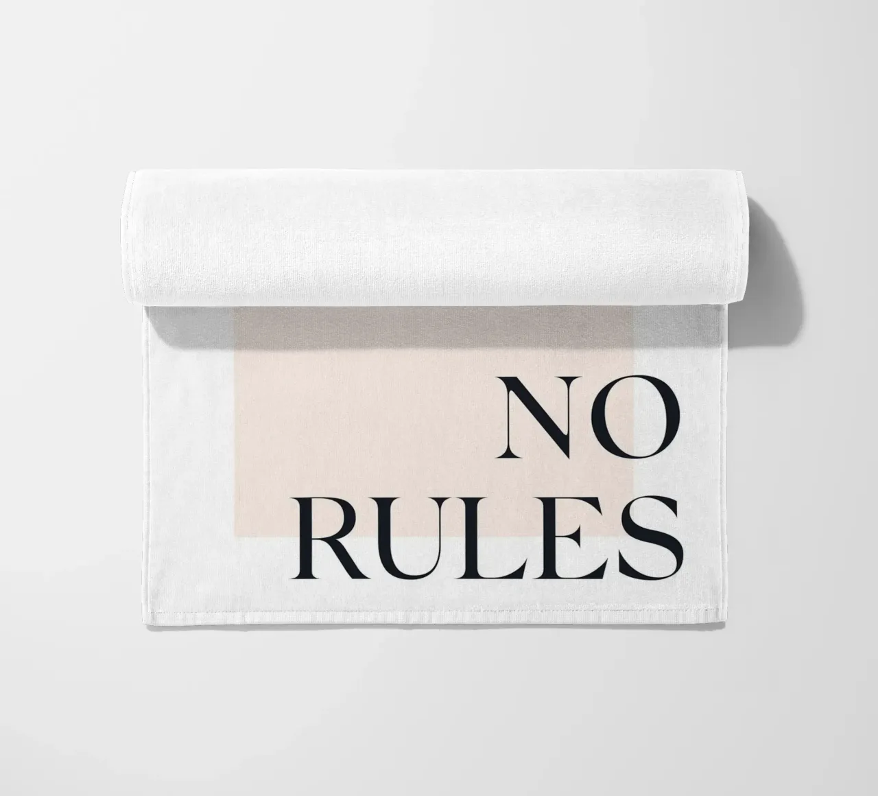Art Has No Rules - Minimalist typography design beach towel by Whole©