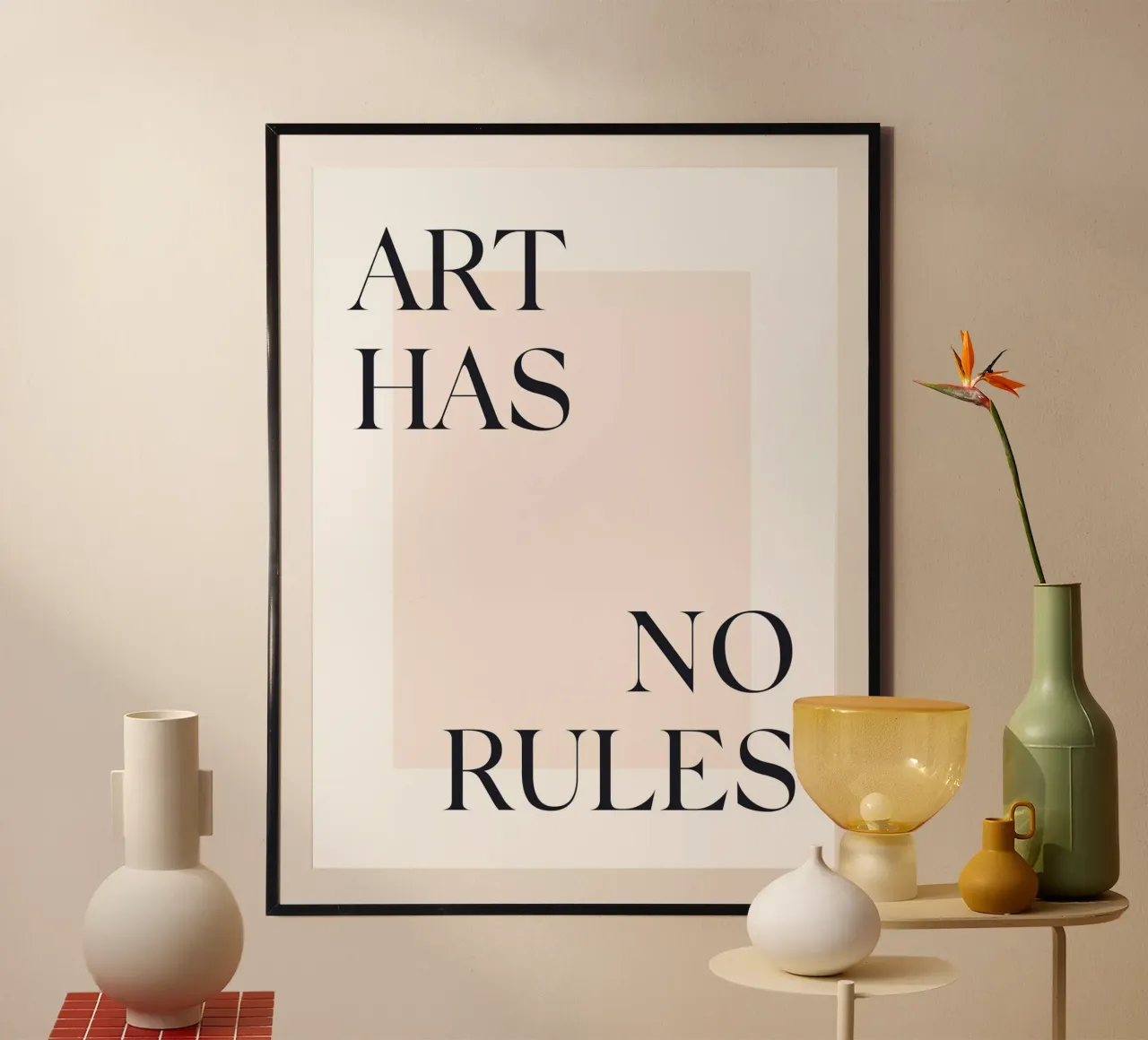 Art Has No Rules - Minimalist typography design hahnemühle by Whole©