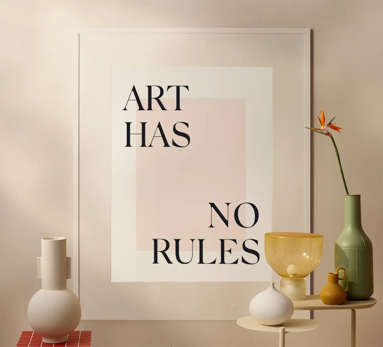 Art Has No Rules - Minimalist typography design hahnemühle by Whole©