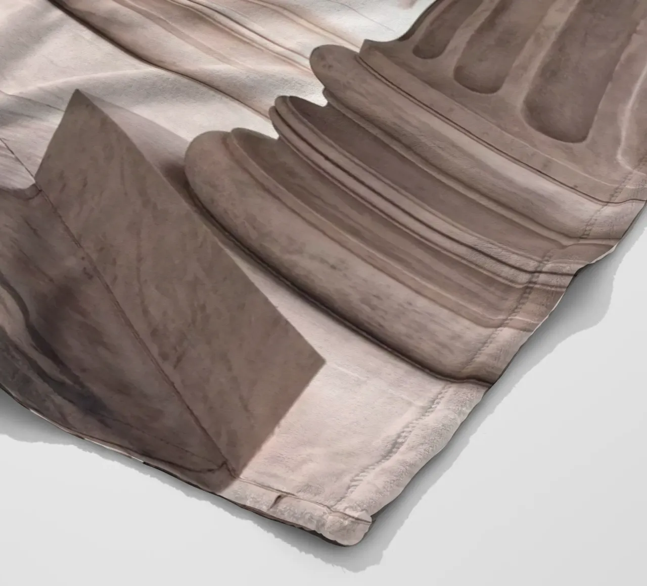 Classic marble columns - architecture photography fleece blanket by Whole©