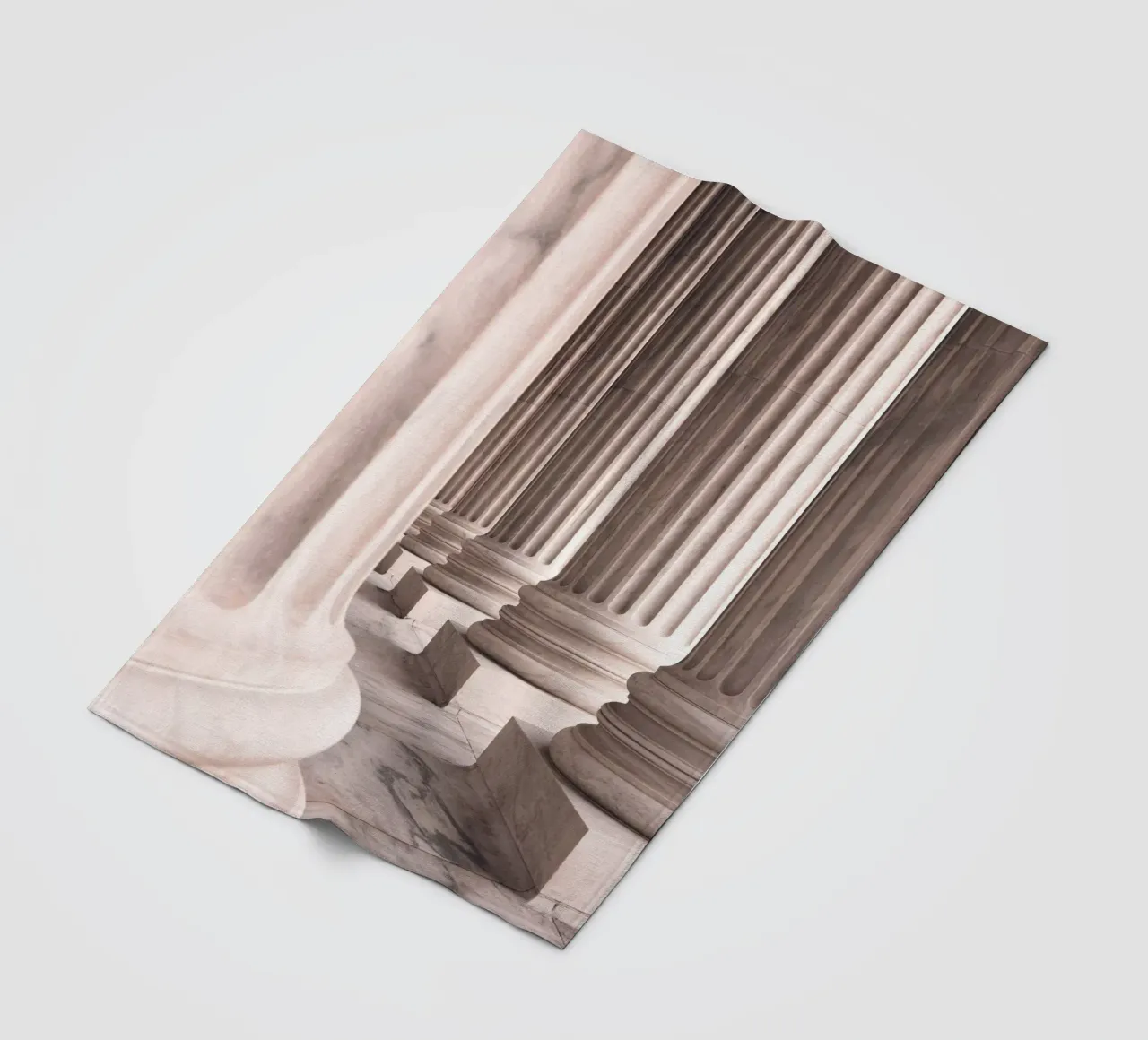 Classic marble columns - architecture photography fleece blanket by Whole©