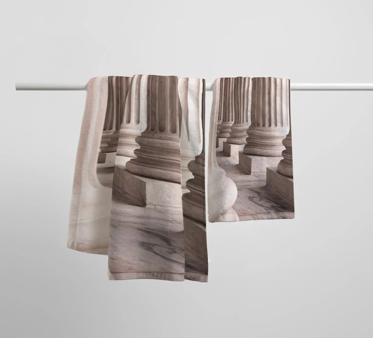 Classic marble columns - architecture photography towel by Whole©