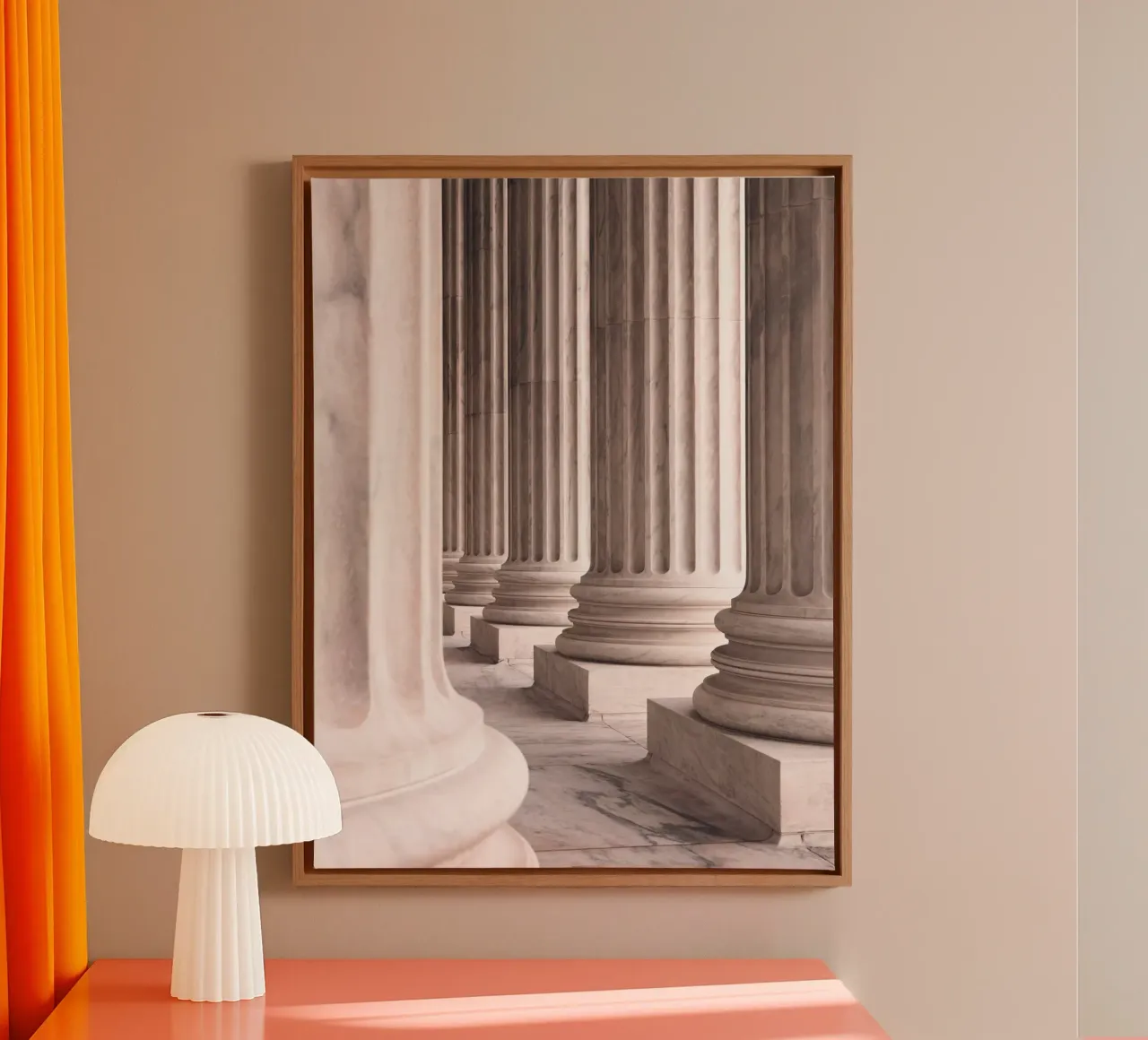 Classic marble columns - architecture photography canvas by Whole©
