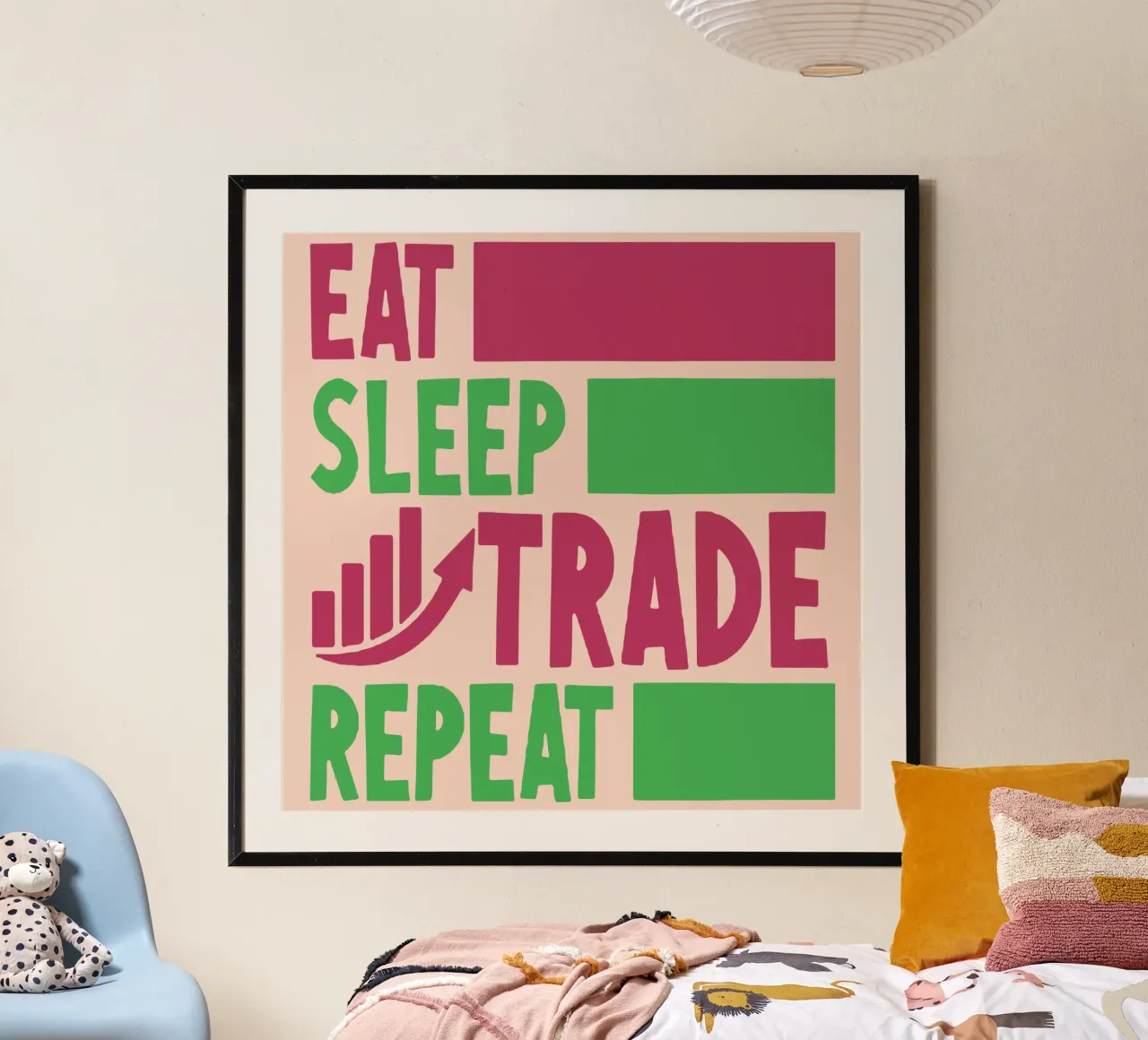 Mangiare, dormire, commerciare, ripetere poster da Gunawan Rb