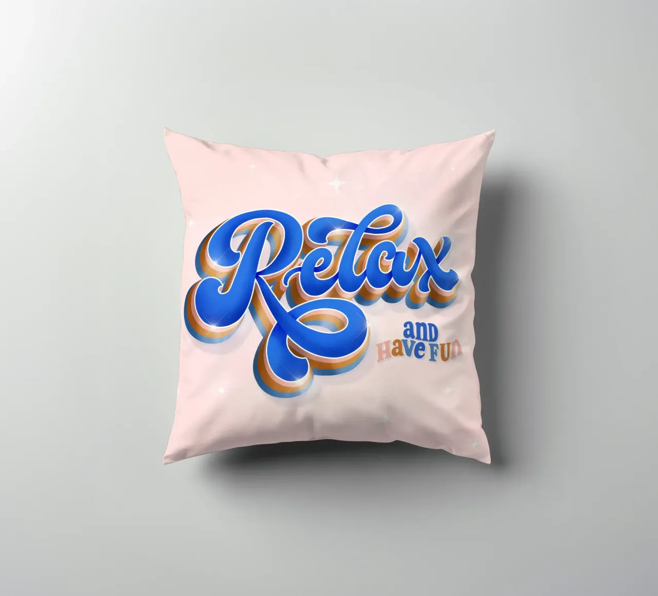 Relax and Have Fun. Retro Vibes. decorative cushion by CalliLetters