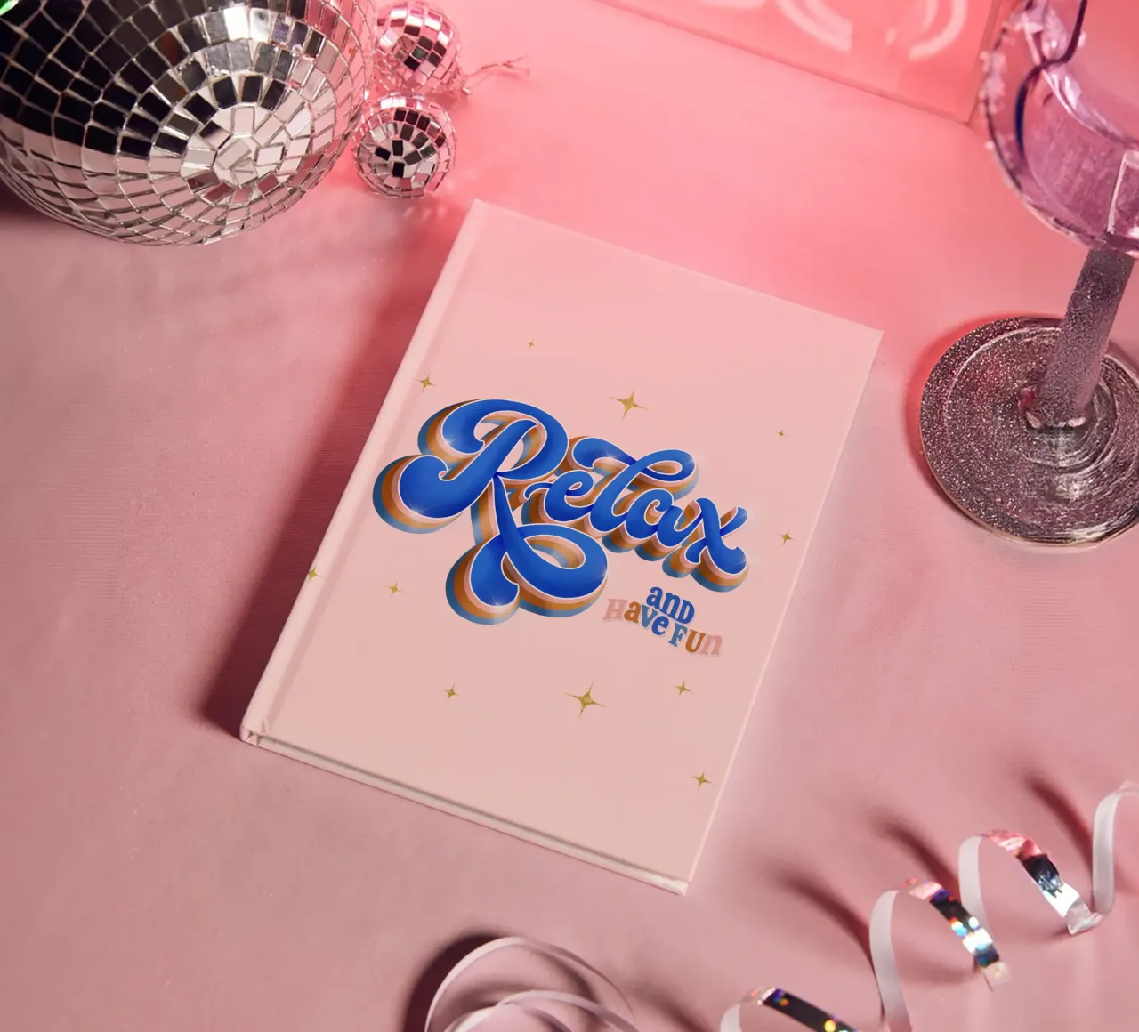 Relax and Have Fun. Retro Vibes. notebook by CalliLetters