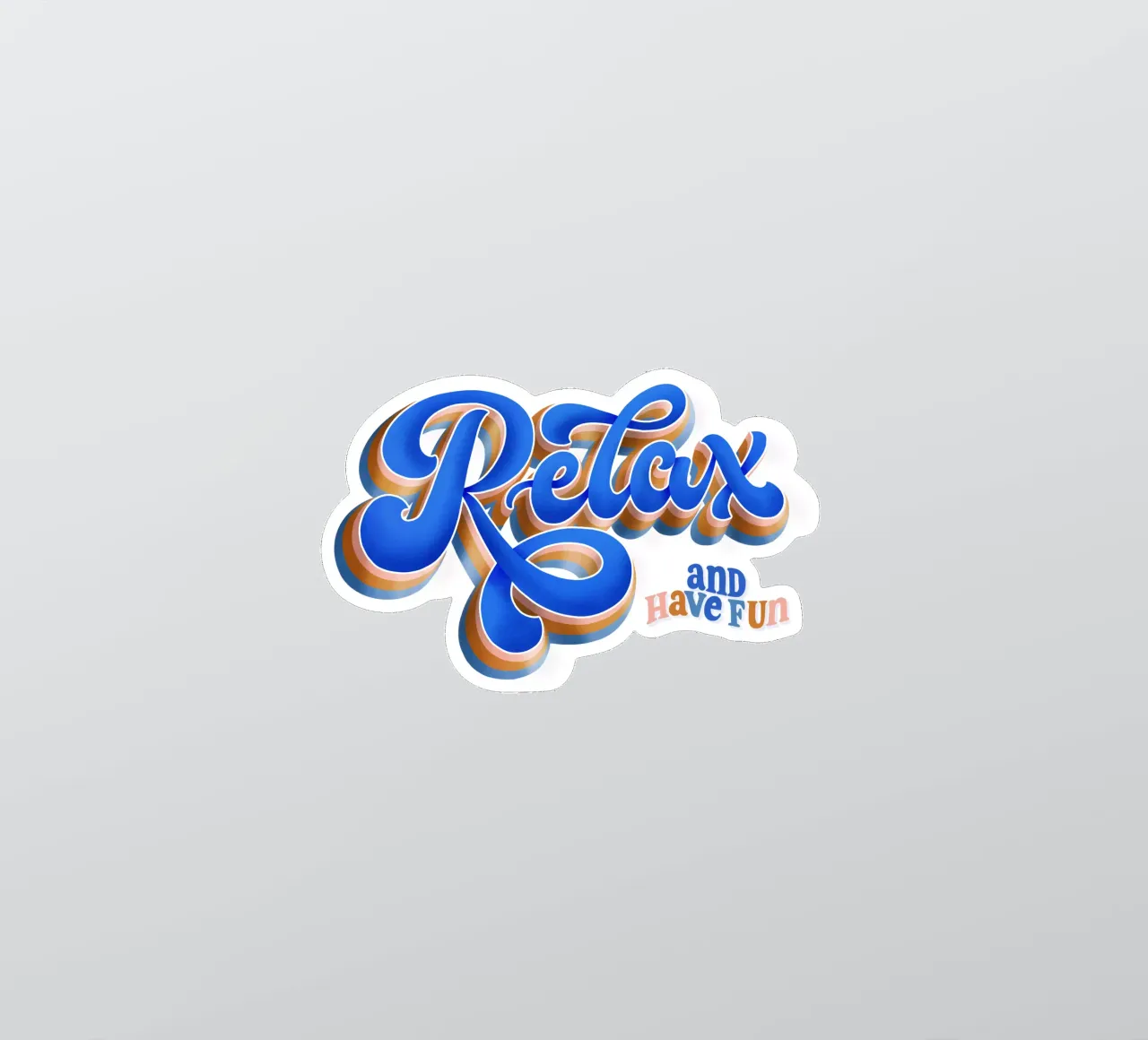 Relax and Have Fun. Retro Vibes. sticker by CalliLetters