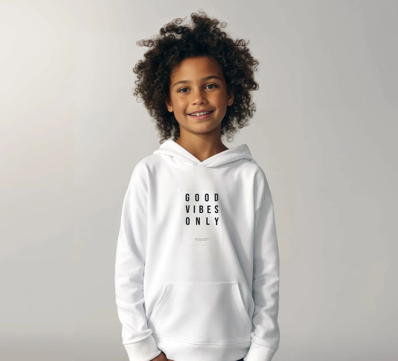 Good Vibes Only - Stampa tipografica moderna felpa bambino con cappuccio da Whole©