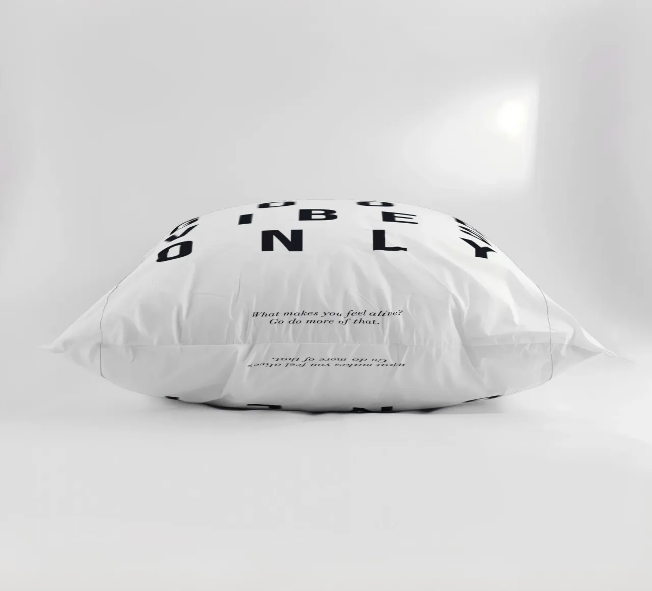 Good Vibes Only - Modern typography print decorative cushion by Whole©