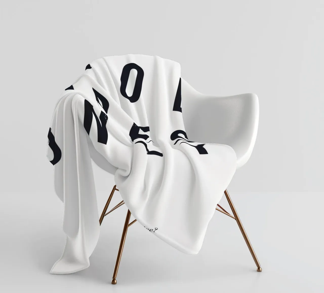 Good Vibes Only - Modern typography print fleece blanket by Whole©