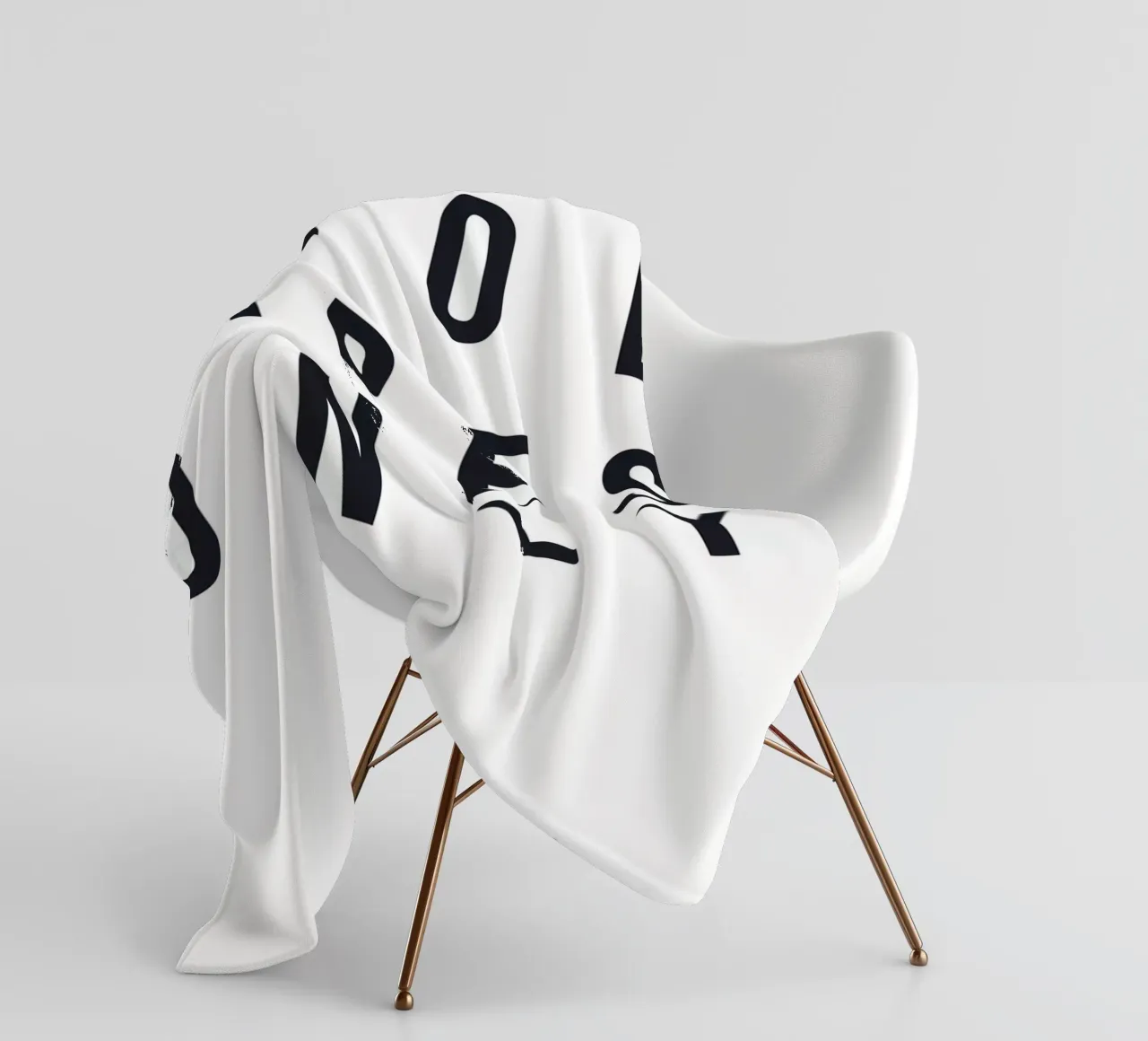 Good Vibes Only - Modern typography print fleece blanket by Whole©