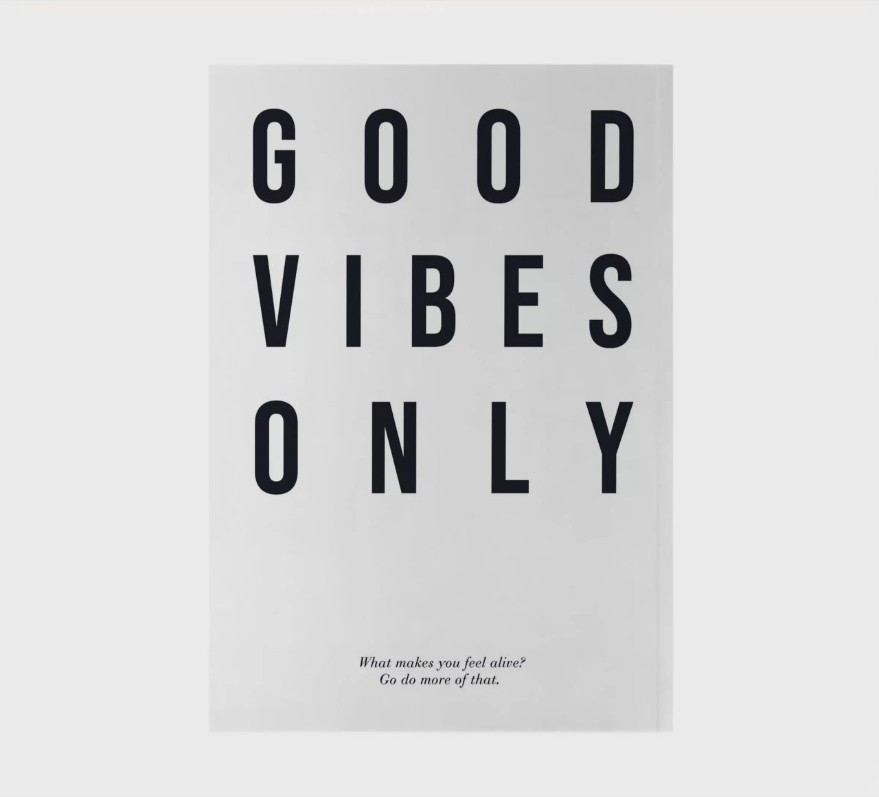Good Vibes Only - Modern typography print notebook by Whole©