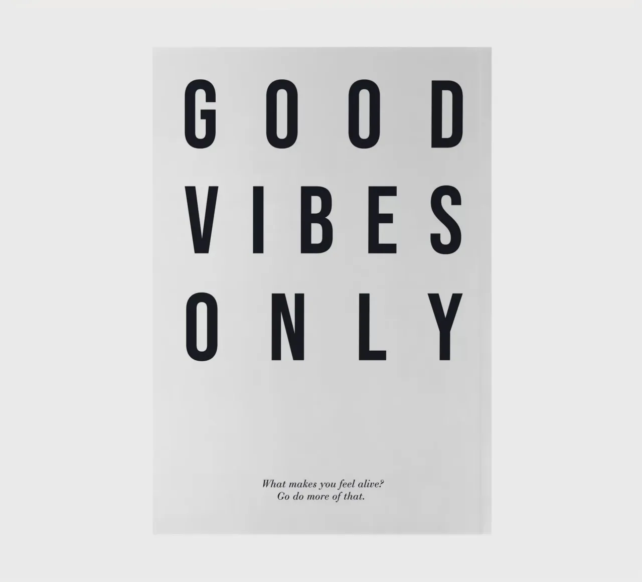 Good Vibes Only - Modern typography print notebook by Whole©