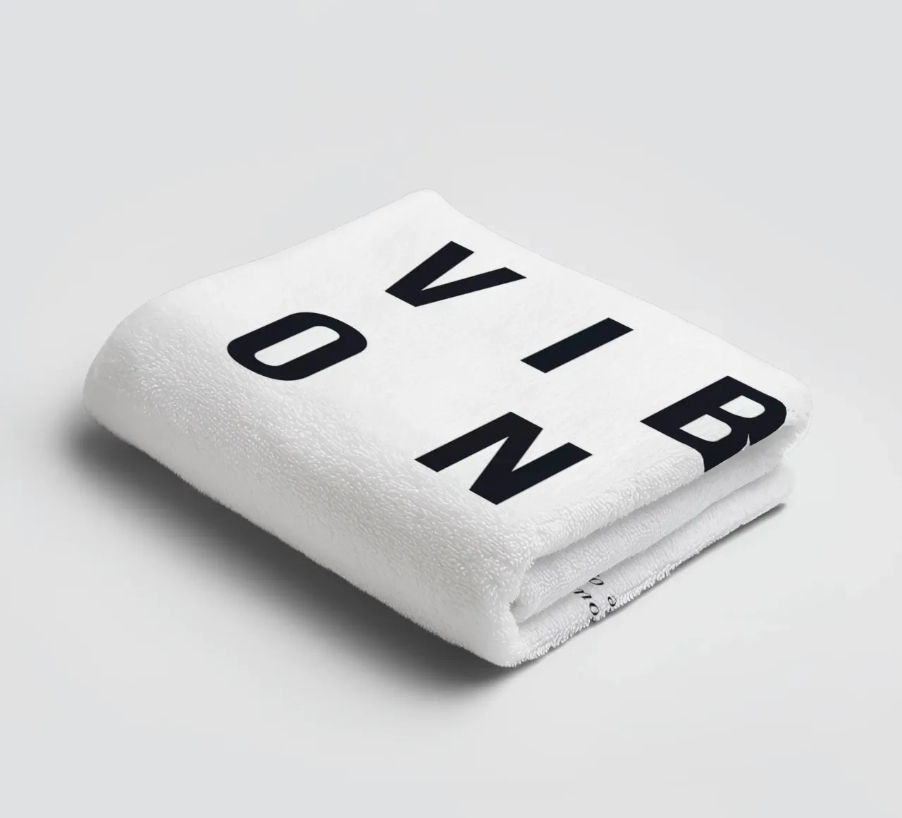 Good Vibes Only - Modern typography print towel by Whole©