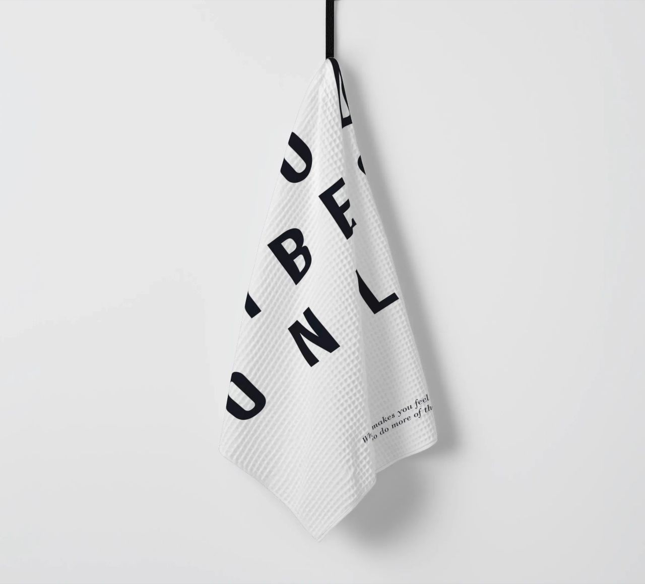 Good Vibes Only - Impression typographique moderne torchon de Whole©