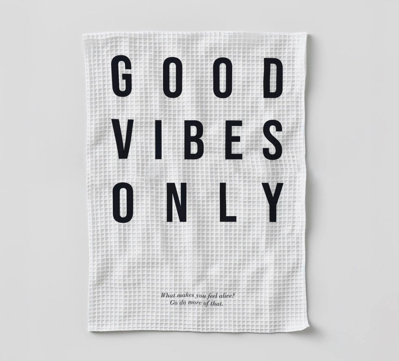 Good Vibes Only - Impression typographique moderne torchon de Whole©