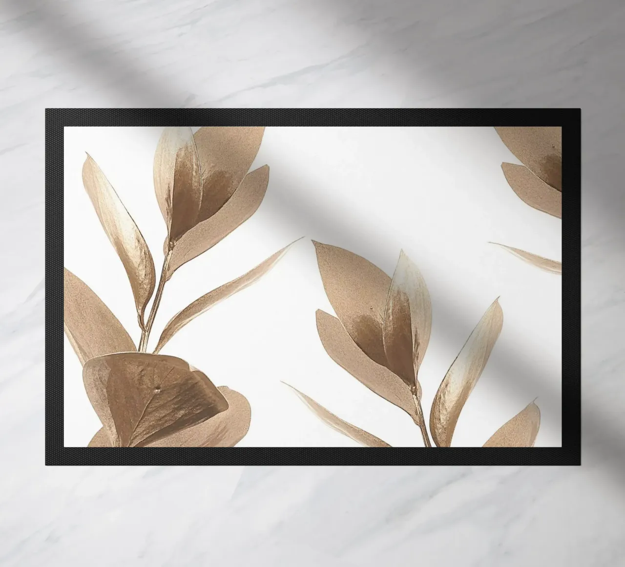 Golden leaves - Elegant natural design doormat by Whole©