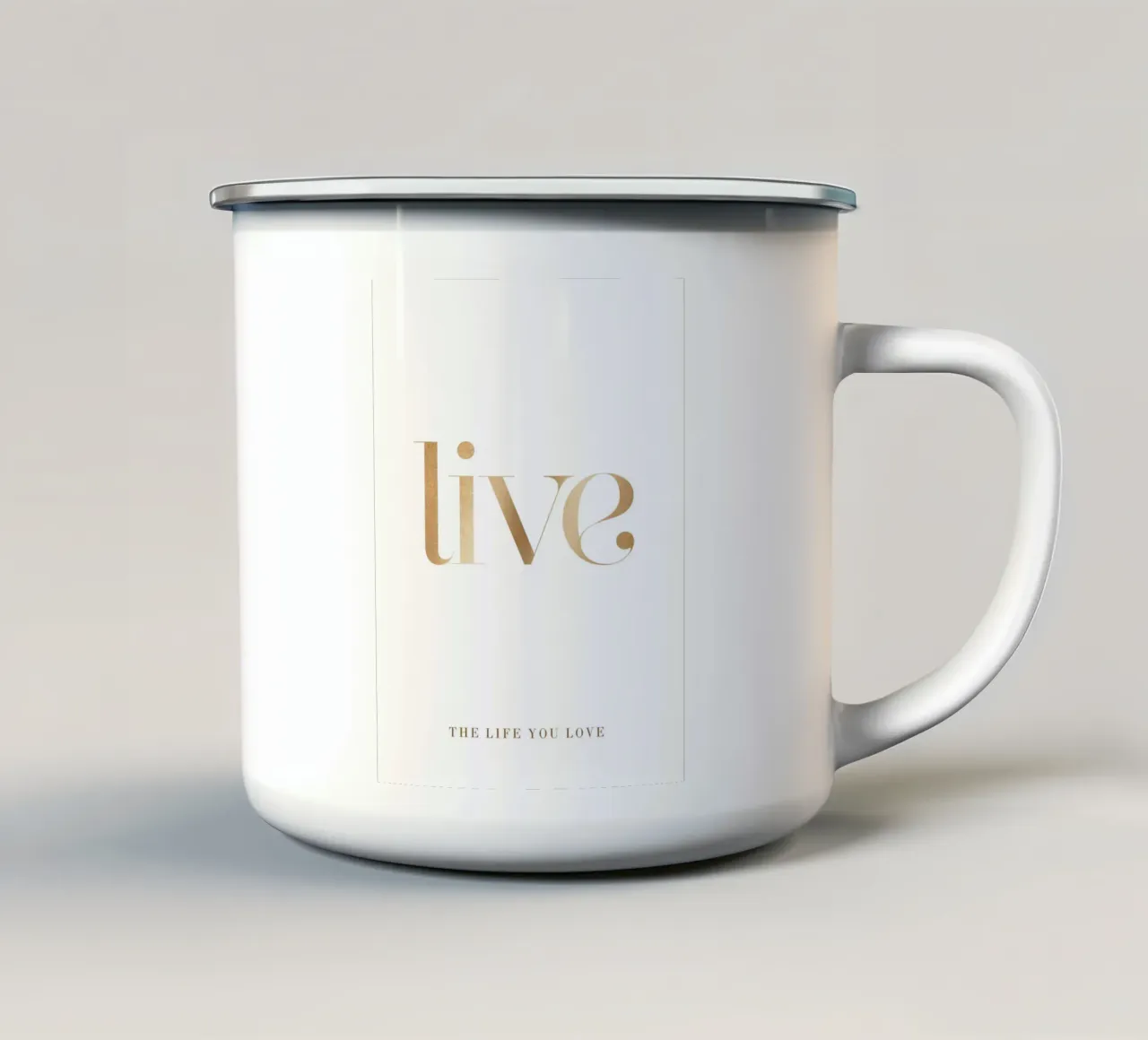 Ispirazione dorata - Design tipografico moderno tazza in smalto da Whole©