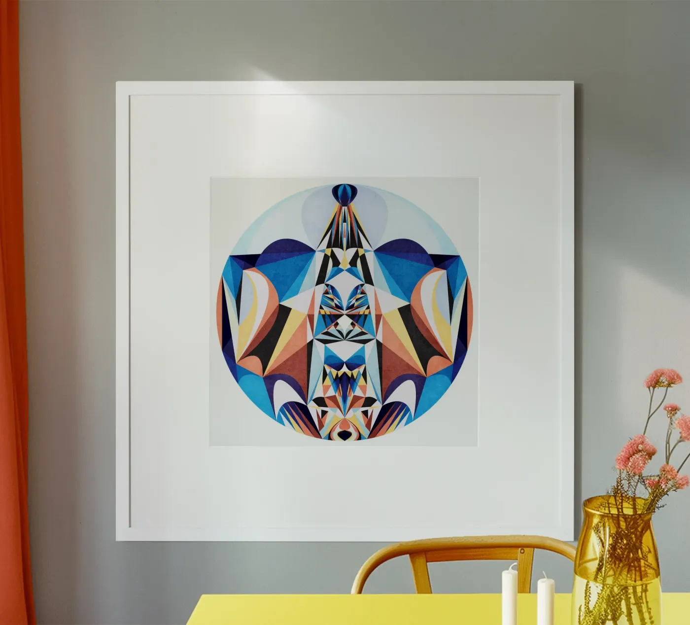 Abstract Blue poster by Lines Inside