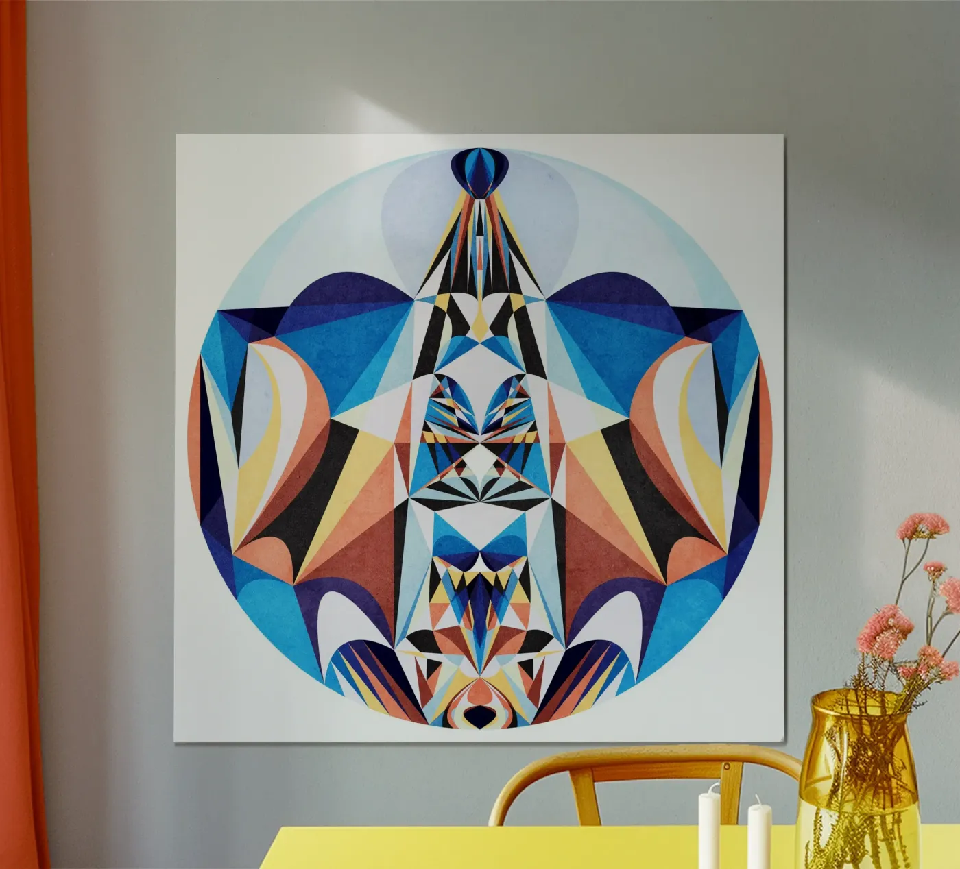 Abstract Blue poster by Lines Inside