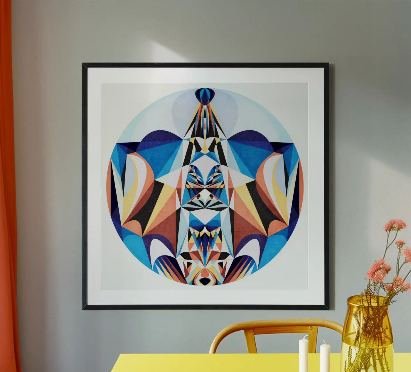 Abstract Blue poster by Lines Inside
