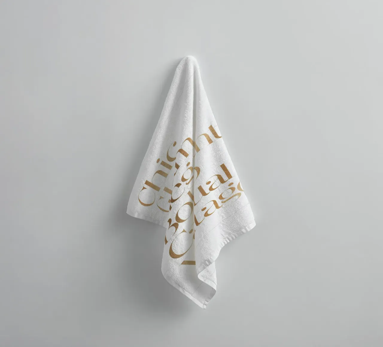 Golden style words - Modern typography printing towel by Whole©