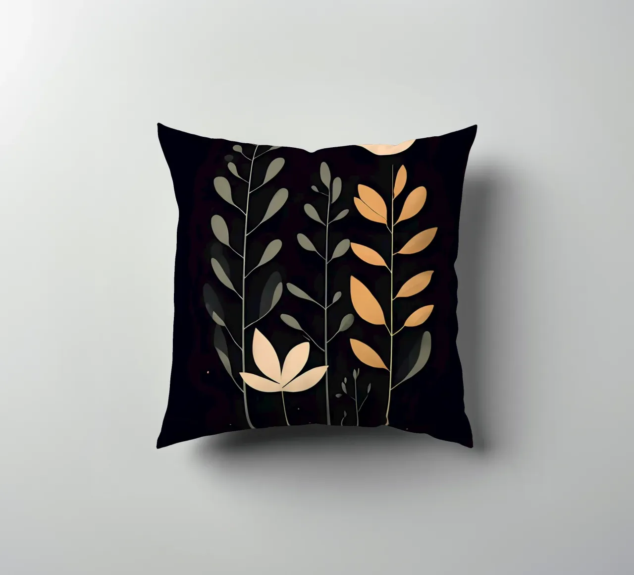 Foglie botaniche minimaliste cuscino da Artistic-shop