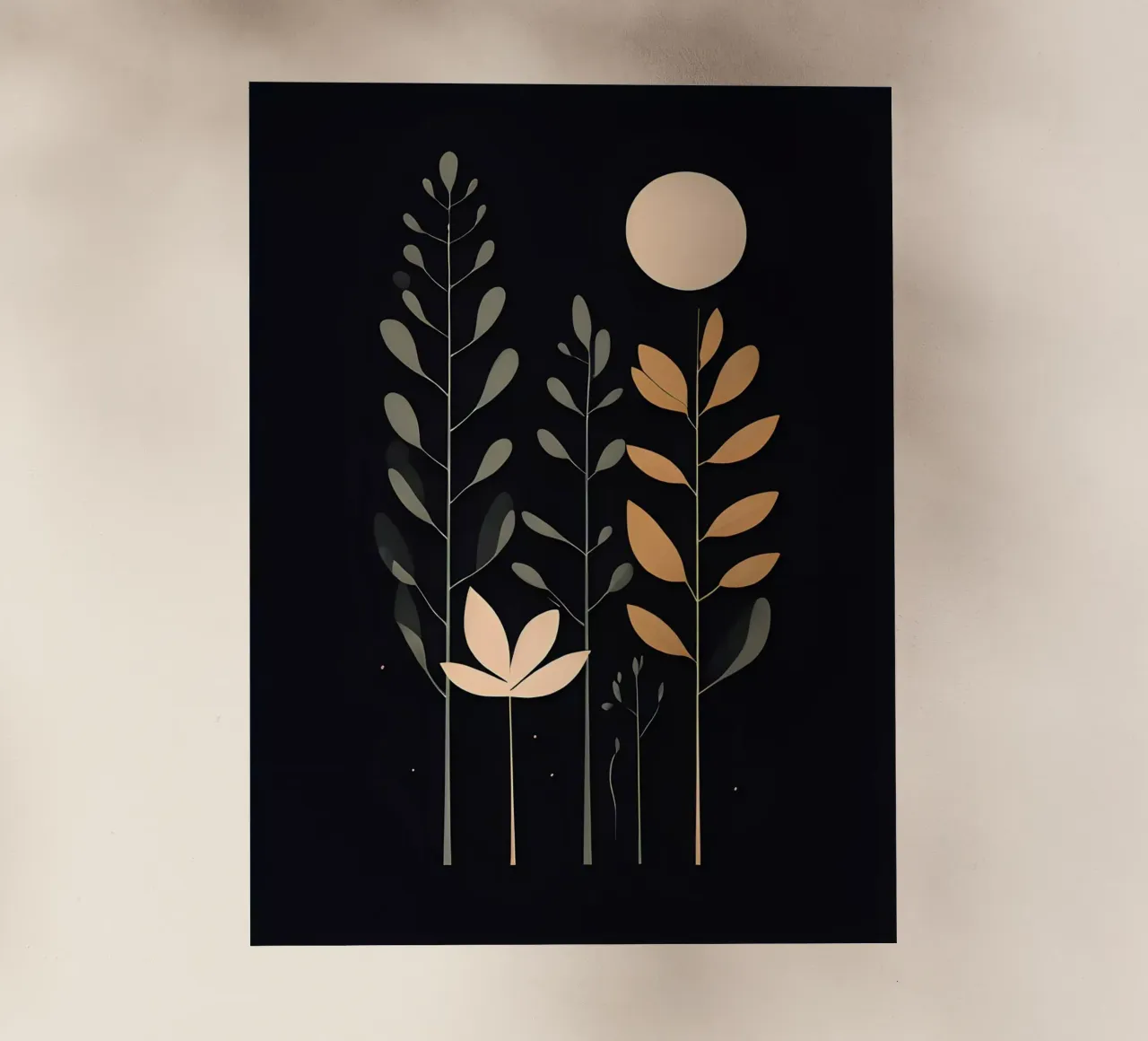 Foglie botaniche minimaliste pellicola backlit da Artistic-shop