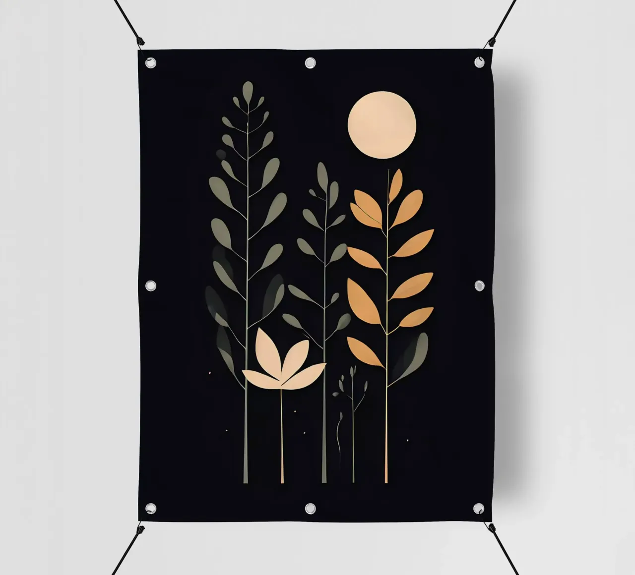 Foglie botaniche minimaliste telo in pvc da Artistic-shop