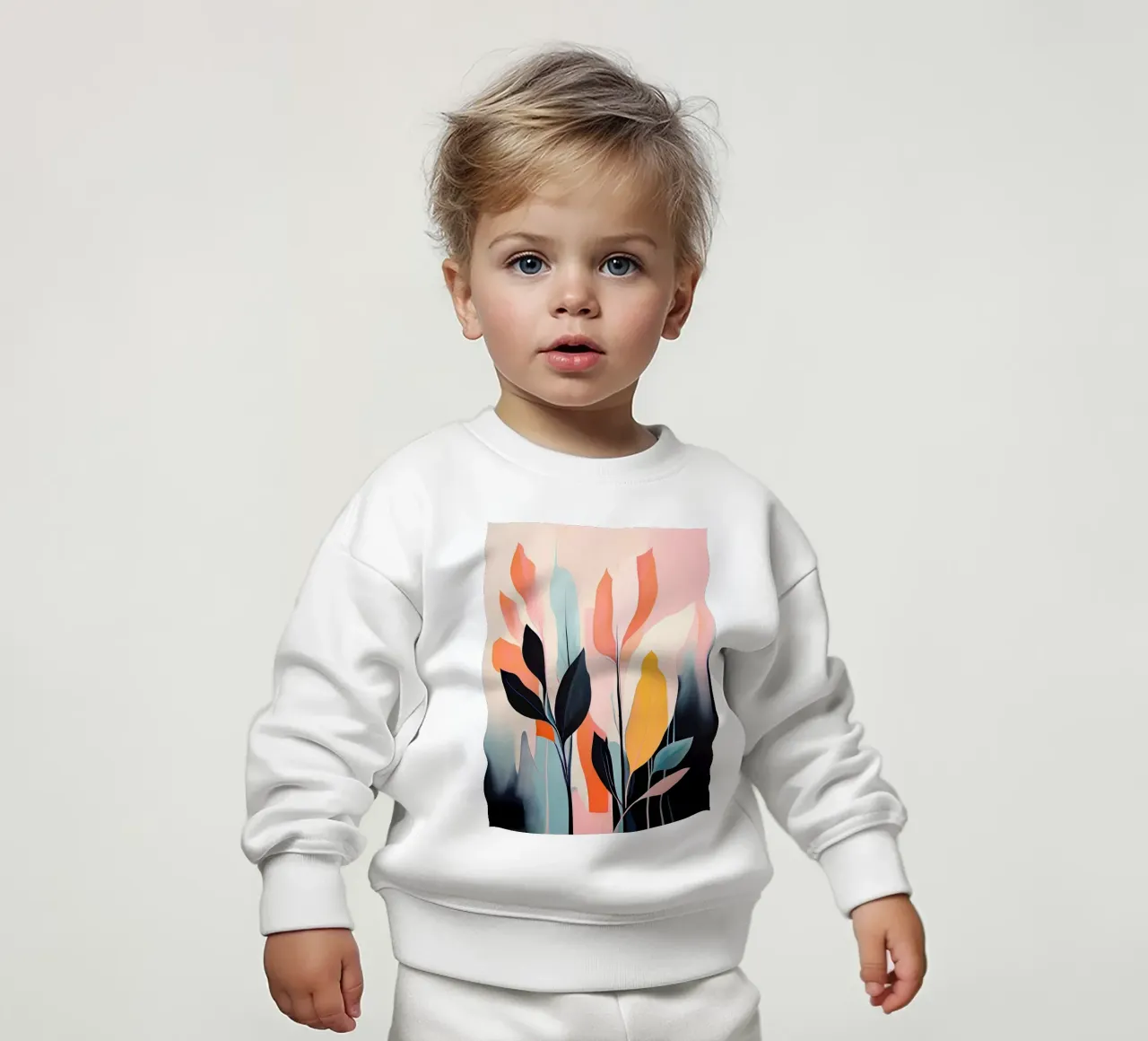 Foglie botaniche minimaliste felpa neonato da Artistic-shop