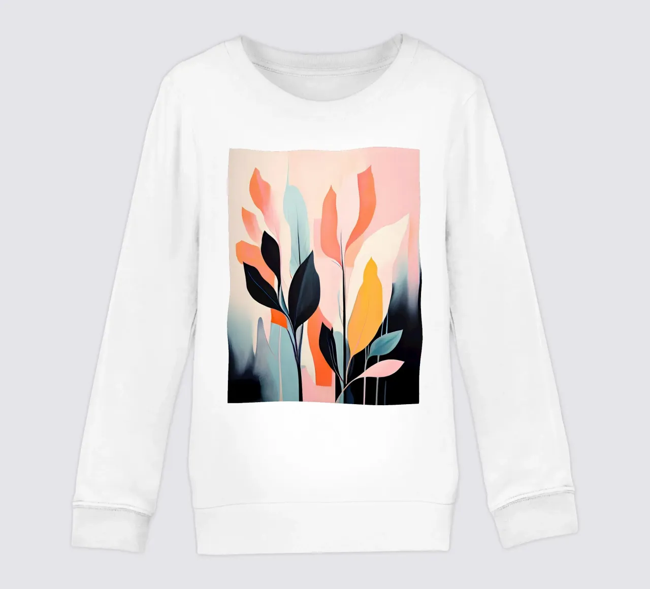Foglie botaniche minimaliste felpa bambino da Artistic-shop