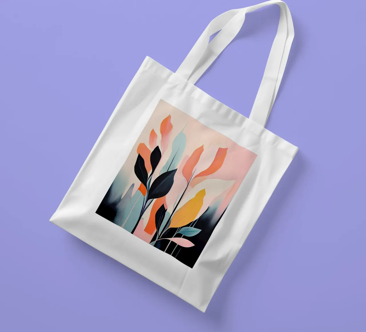 Foglie botaniche minimaliste borsa in juta da Artistic-shop