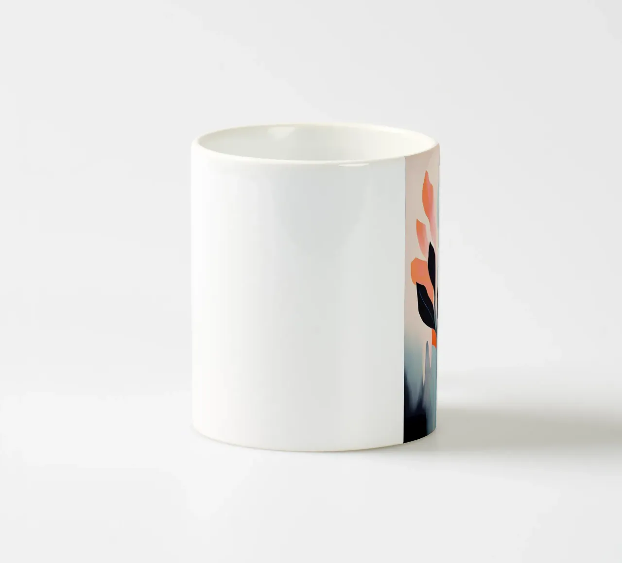 Foglie botaniche minimaliste tazza in ceramica da Artistic-shop