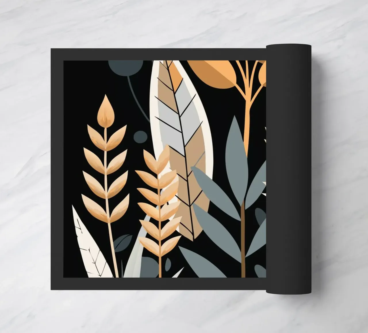 Astratto botanico autunnale zerbino da Artistic-shop